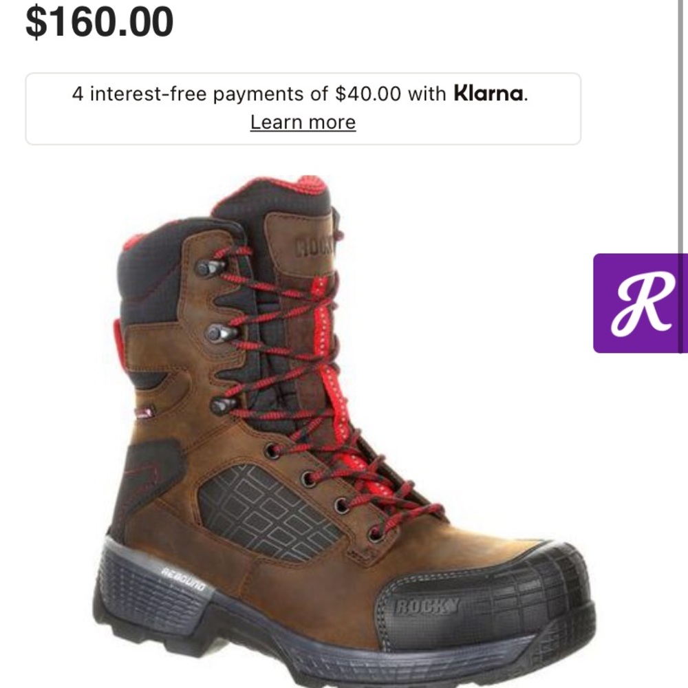 Rocky Treadflex Composite steel Toe Waterproof 8" Work Boot BNWOT